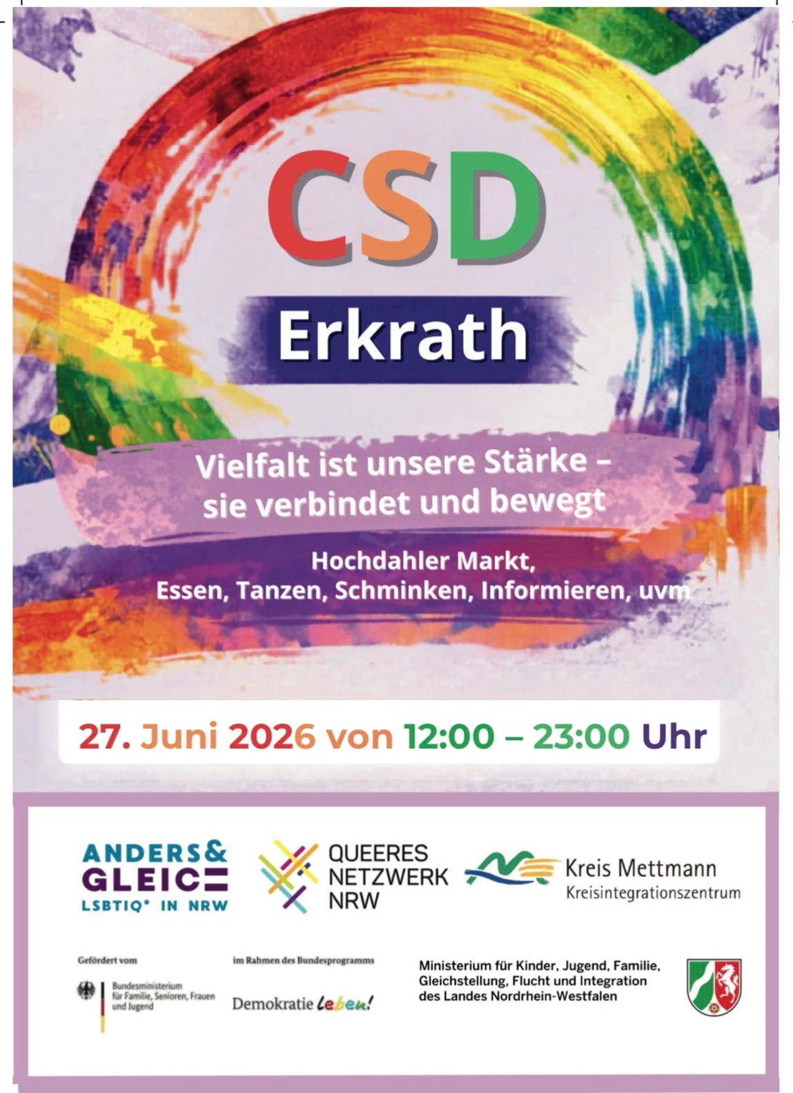 Gendertreff beim CSD 2026: Gemeinsam für Vielfalt und Demokratie