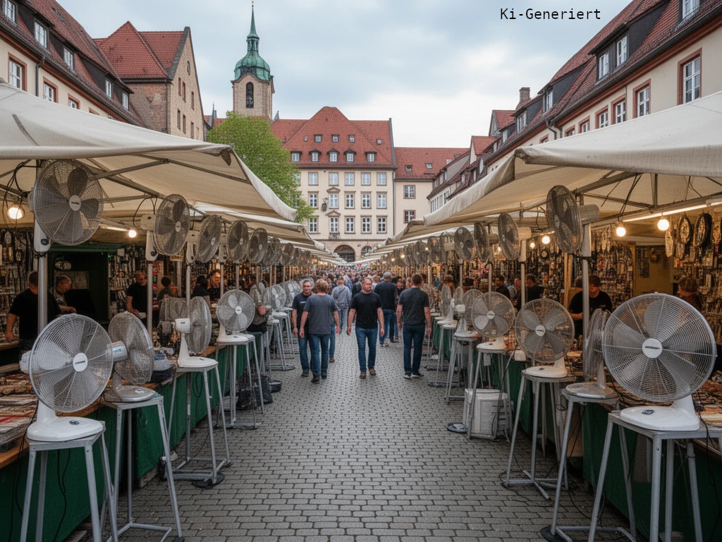 Marktplatz bei 40 Grad